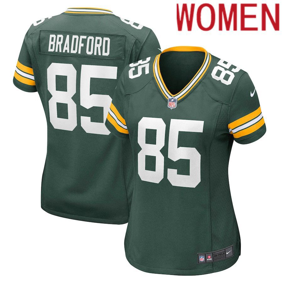Women Green Bay Packers #85 Corey Bradford Nike Green Retired Player NFL Jersey->women nfl jersey->Women Jersey